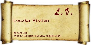 Loczka Vivien névjegykártya